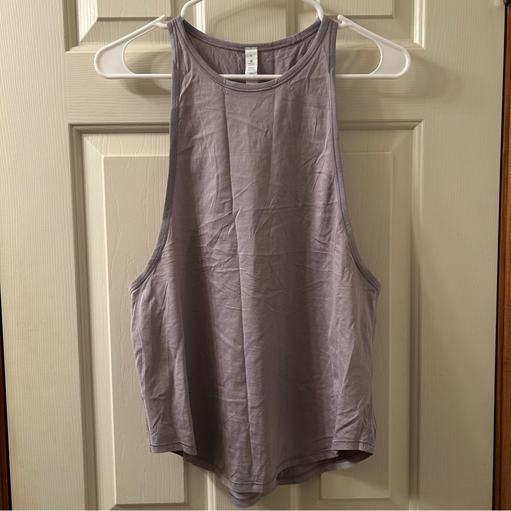 Lululemon Sweat Date Singlet Tank Top Size 6 Lavender Grey
